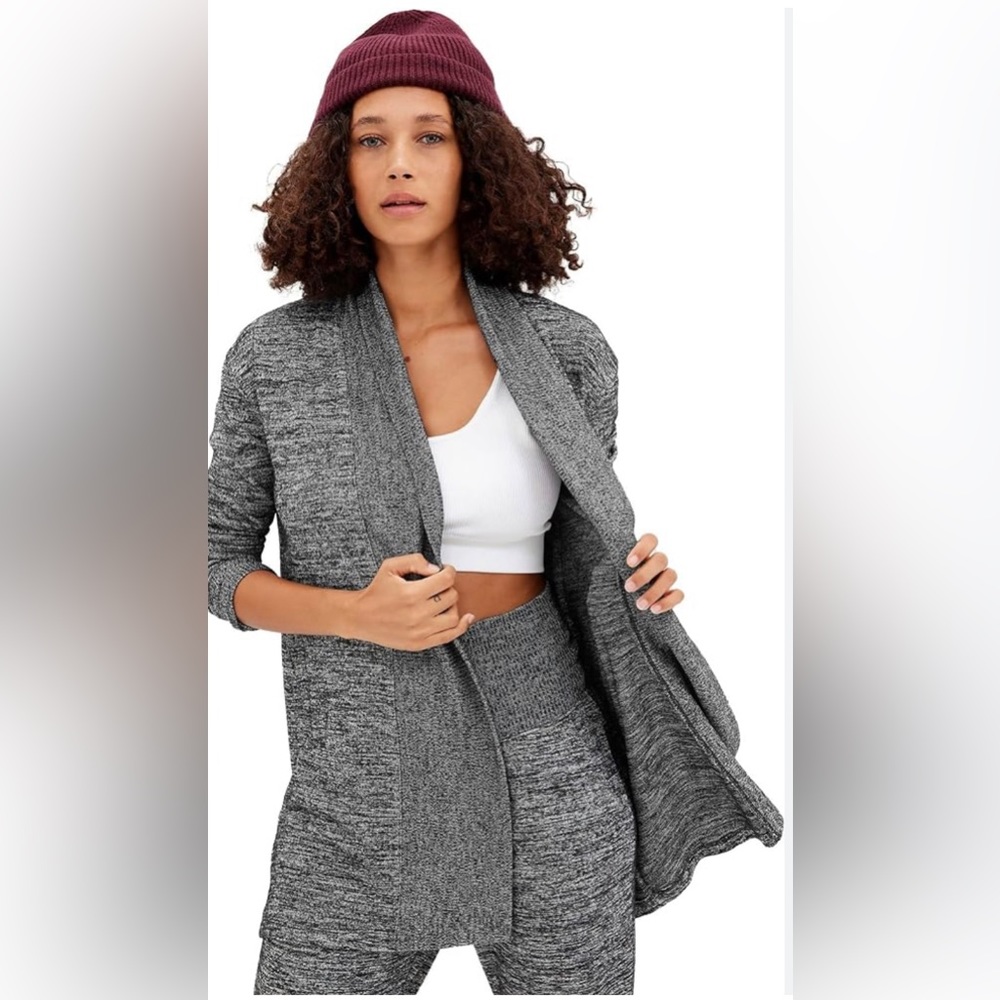 Gap - softspun cardigan heathered purple - size xs